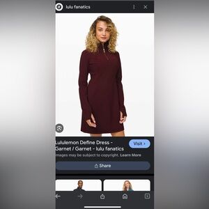 EUC Lululemon Align Define dress XS Garnet. Worn once. CLEAN